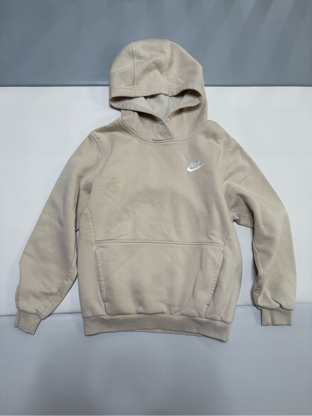 Nike Kids Beige Pullover Hoodie Size L